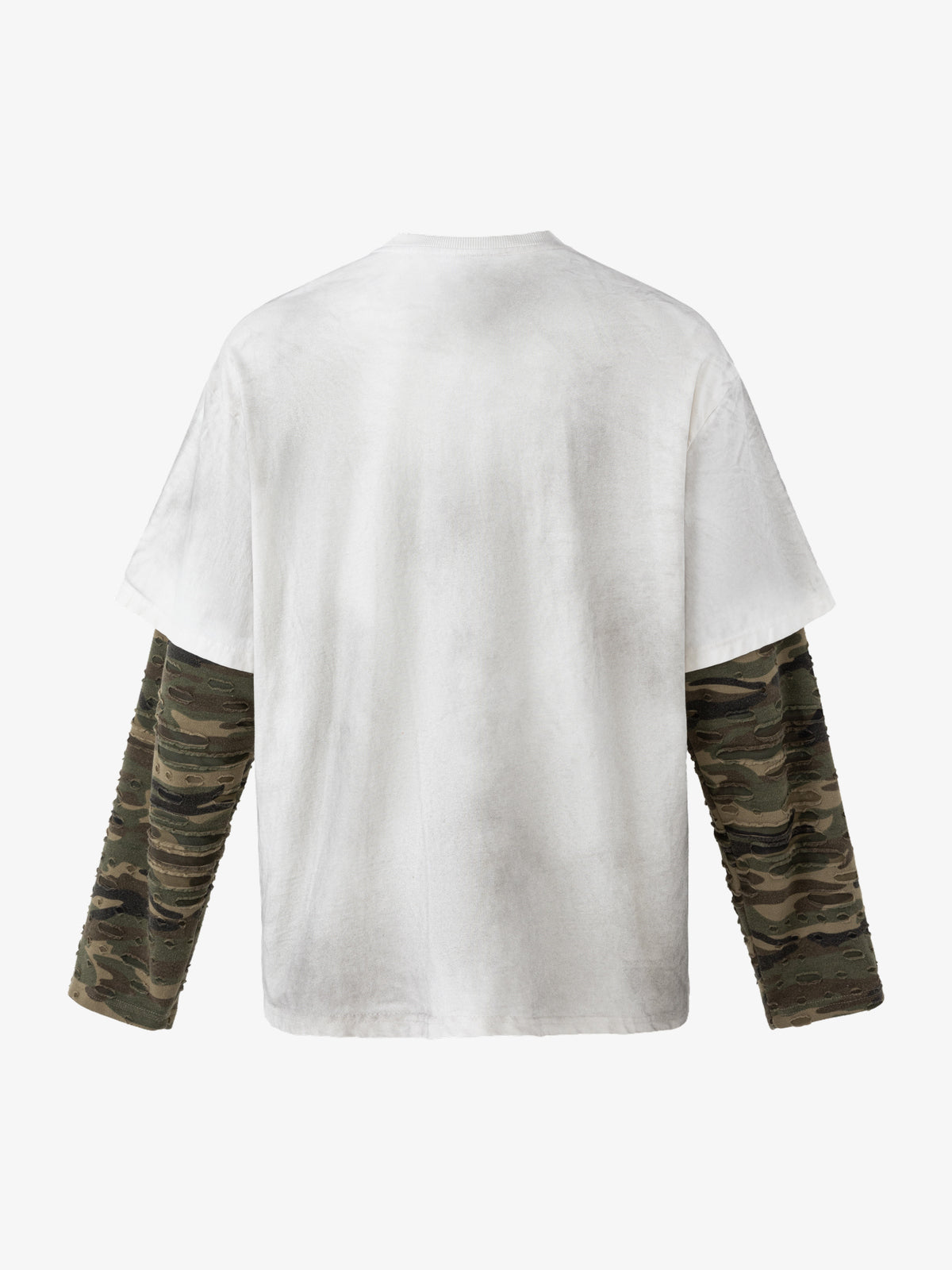STAFF PICK | 1955 Photo Camo Sleeve Sweatshirt in White - back view