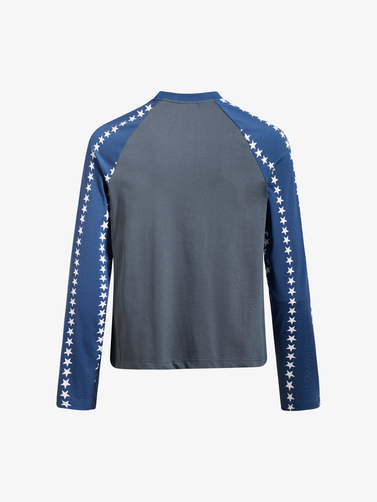 SKATE PARK | Star Sleeve Statement Sweatshirt in Blue - back view