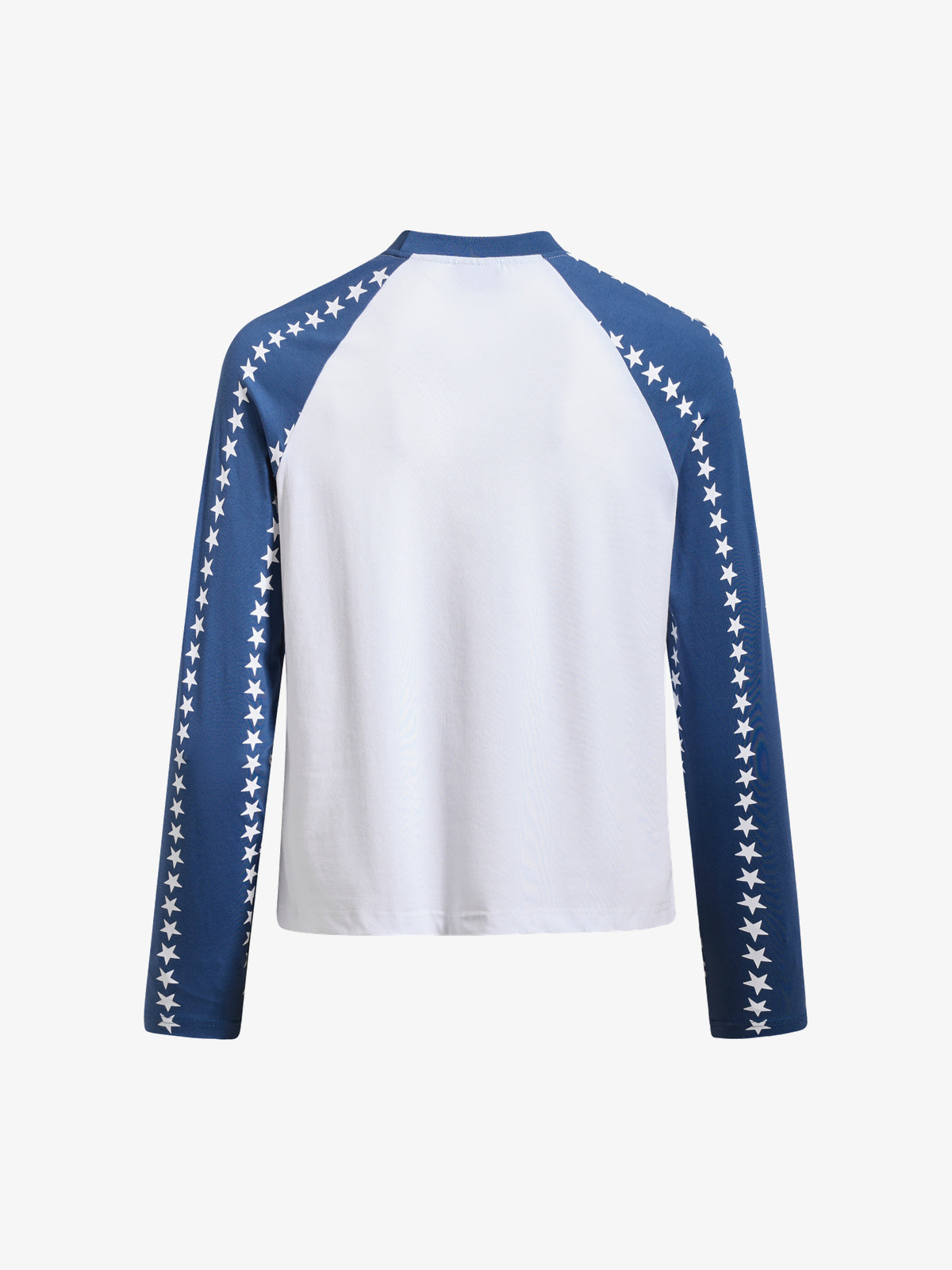 SKATE PARK | Star Sleeve Statement Sweatshirt in White - back view