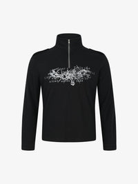 TAELE PLUS | Abstract Logo Half Zip Sweatshirt