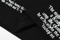 TAELE PLUS | Figure Print Striped Sleeve Sweatshirt - product detail