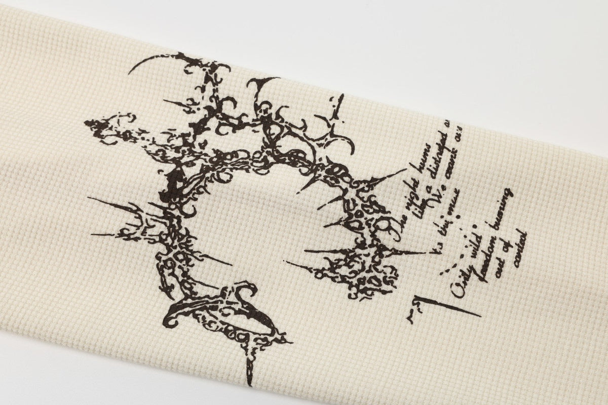 TAELE PLUS | Rune Print Henley Sweatshirt - product detail