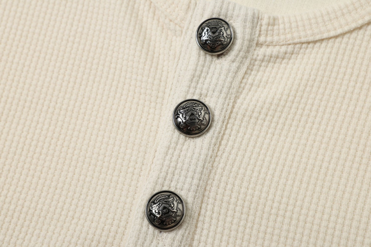 TAELE PLUS | Rune Print Henley Sweatshirt - product detail