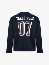 TAELE PLUS | Number 07 Sweatshirt in Navy - back view