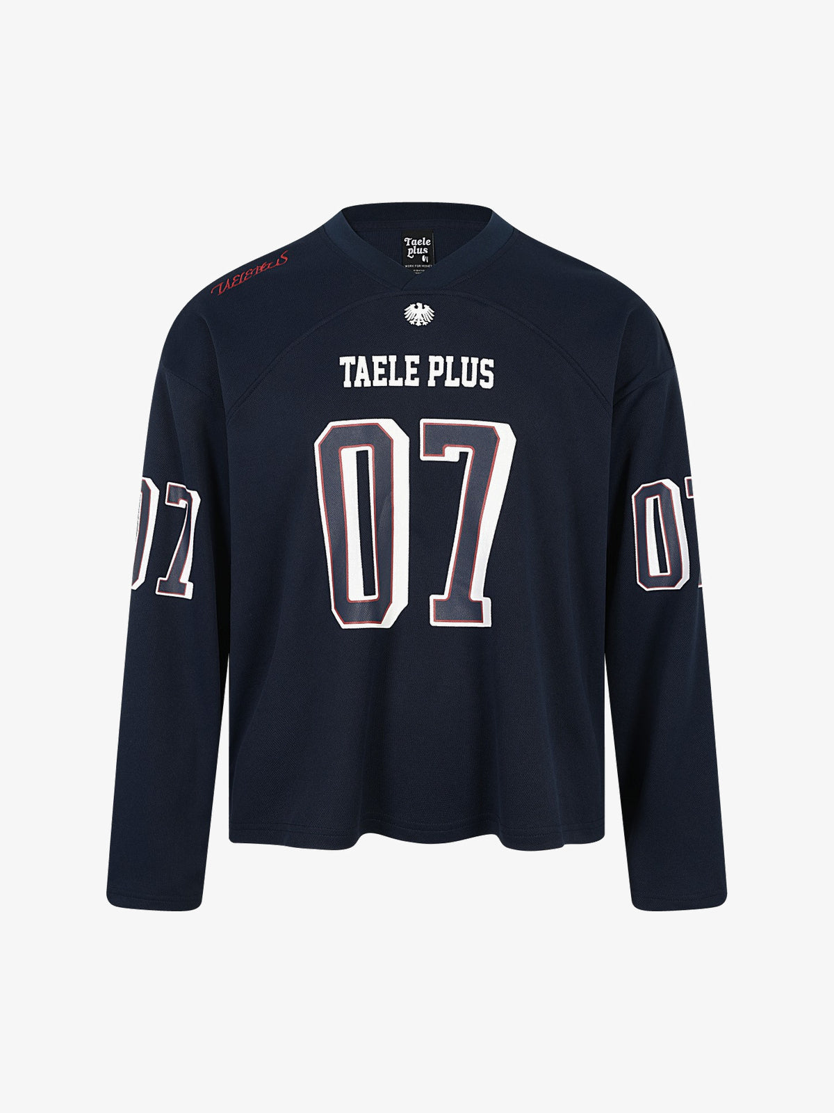 TAELE PLUS | Number 07 Sweatshirt in Navy - front view