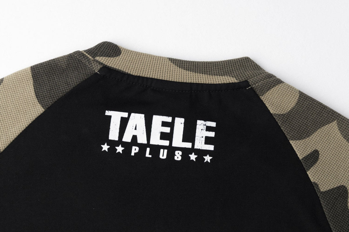TAELE PLUS | Skull Star Camo Sleeve Sweatshirt - product detail