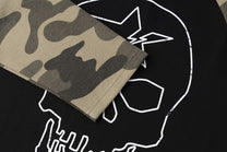 TAELE PLUS | Skull Star Camo Sleeve Sweatshirt - product detail