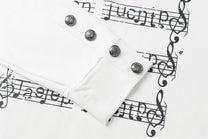 TAELE PLUS | Music Staff Half Zip Sweatshirt - product detail