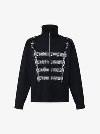 TAELE PLUS | Music Staff Half Zip Sweatshirt