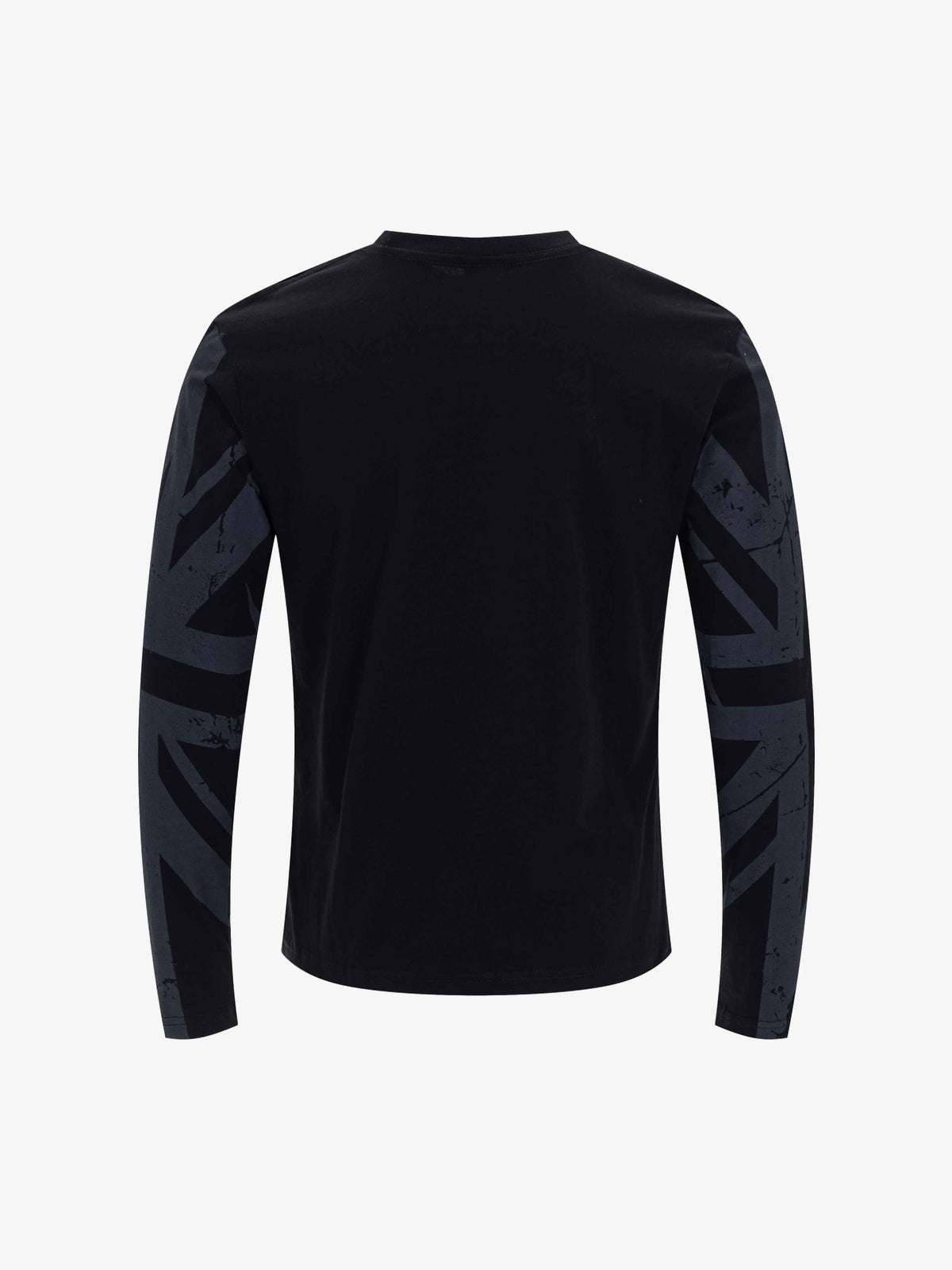 UNUSUAL ORIGINAL | Tonal Union Jack Sweatshirt in Black - back view