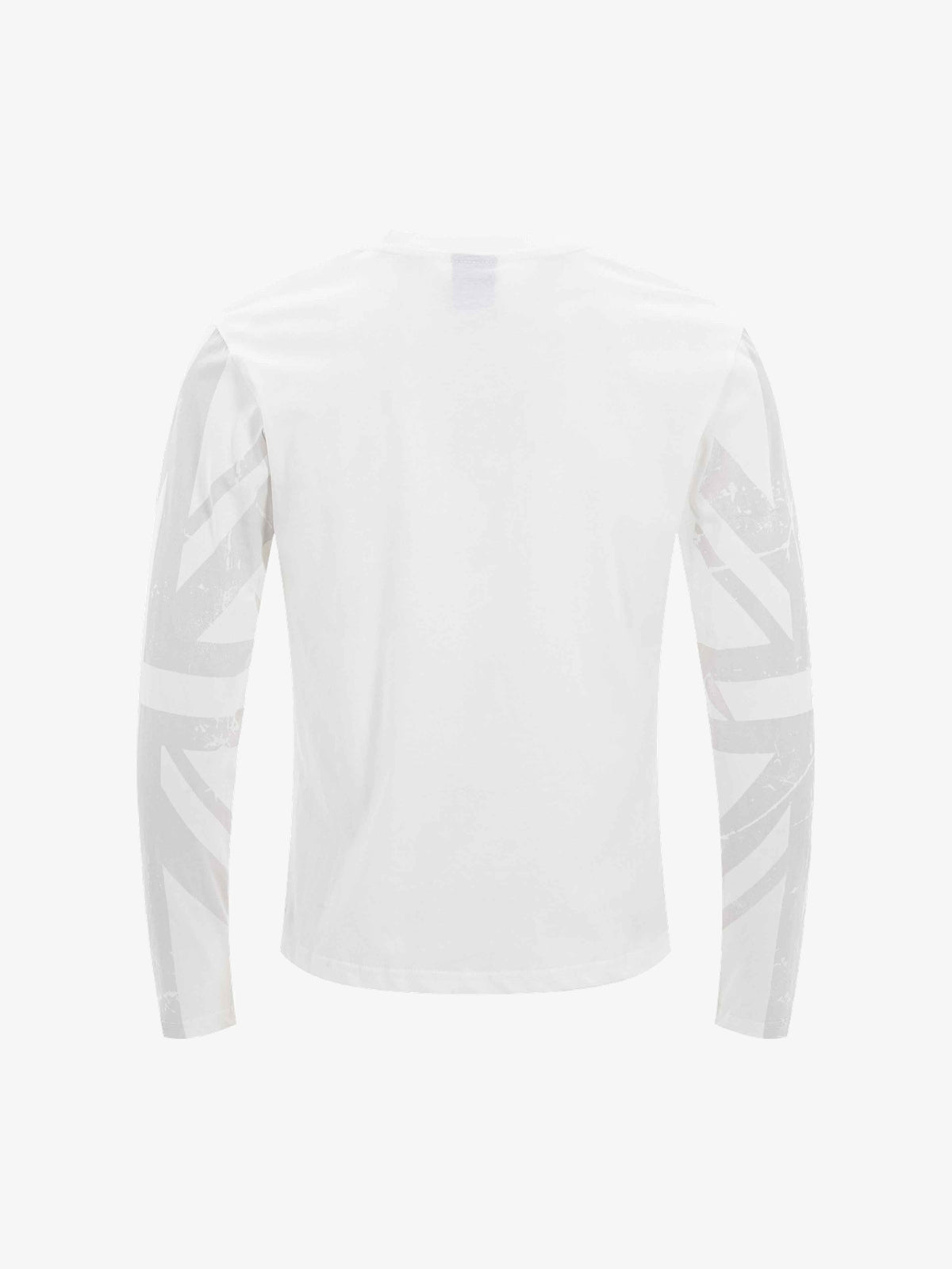UNUSUAL ORIGINAL | Tonal Union Jack Sweatshirt in White - back view