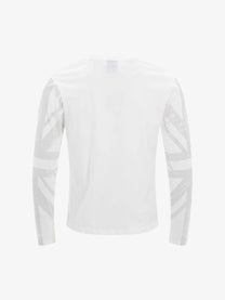 UNUSUAL ORIGINAL | Tonal Union Jack Sweatshirt in White - back view