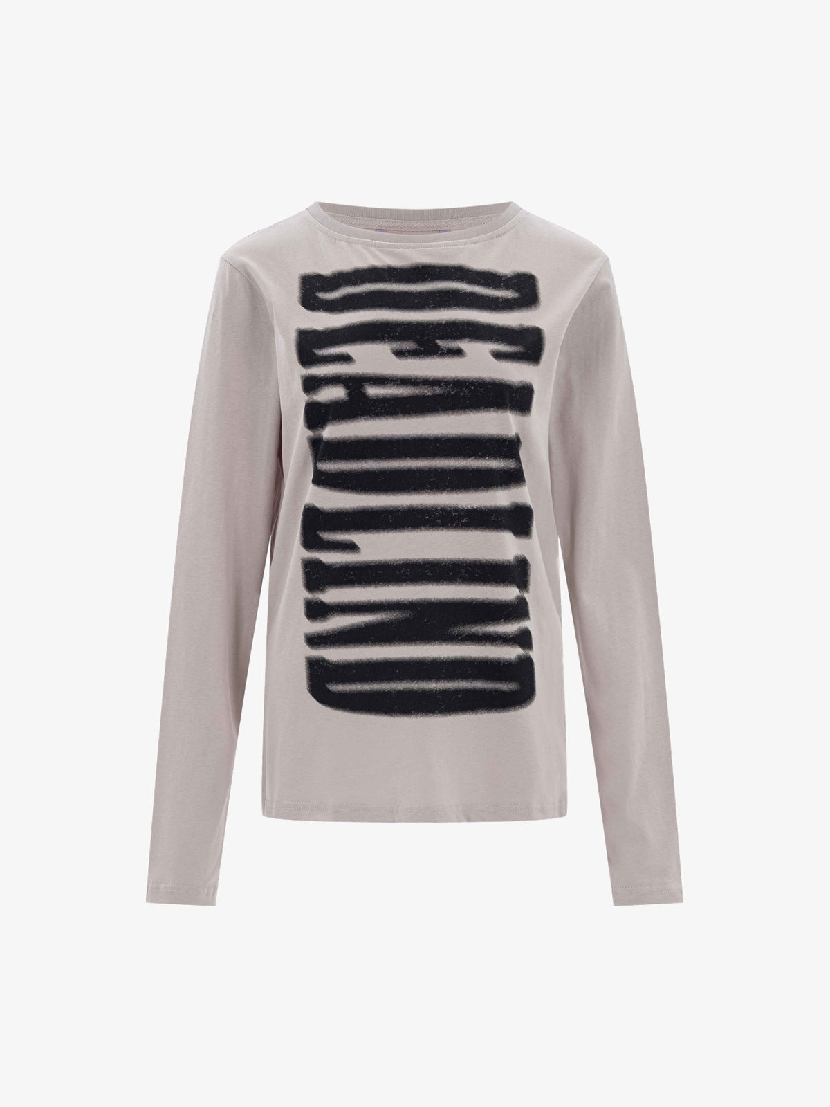UNUSUAL ORIGINAL | Stacked Bar Print Sweatshirt in Beige - front view
