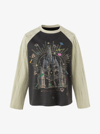 WHOLATE | Gothic Cathedral Raglan Sweatshirt
