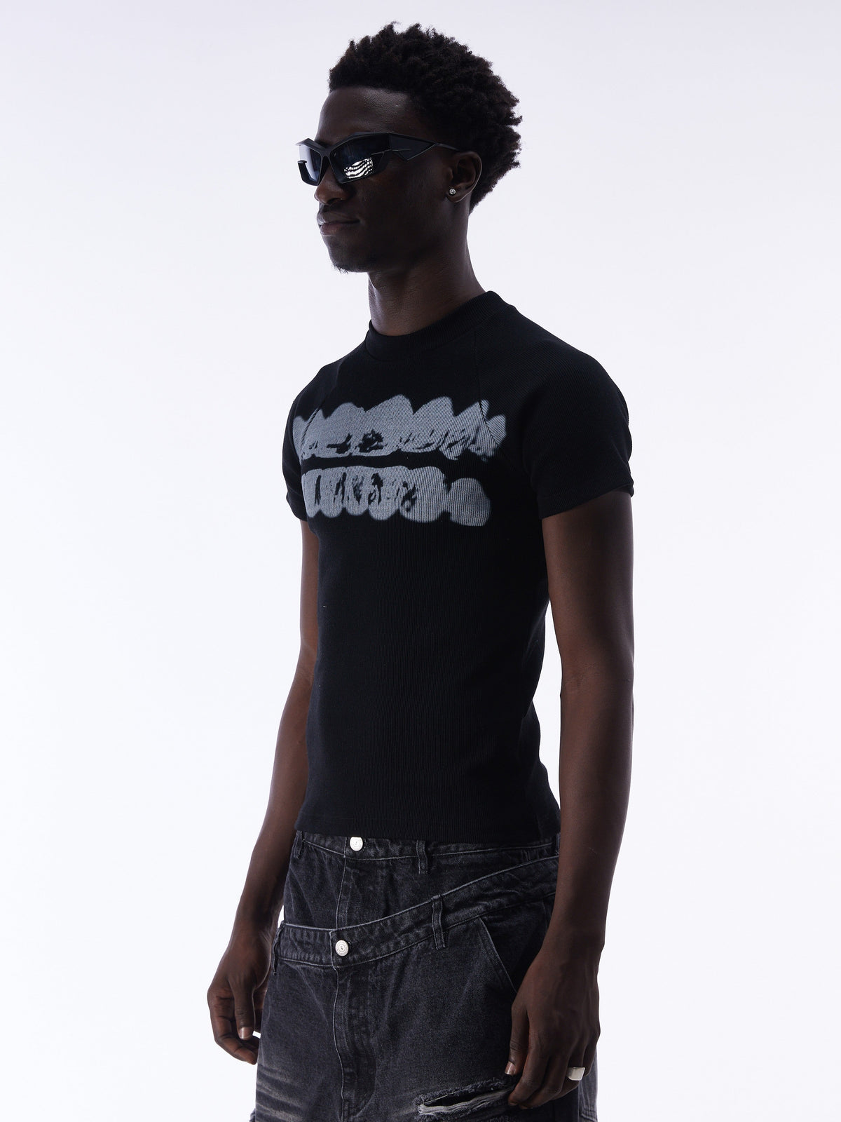 ATSF30 | Ribbed Jaw Print Raglan T-Shirt - product detail