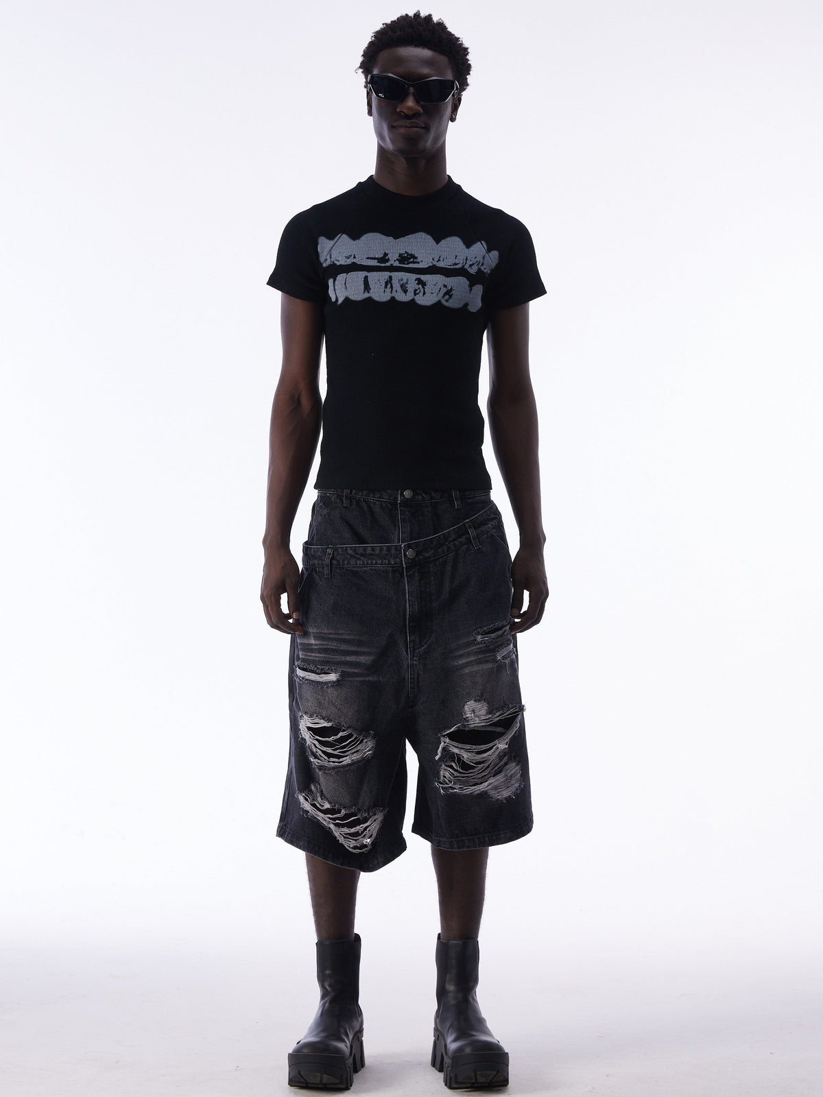 ATSF30 | Ribbed Jaw Print Raglan T-Shirt - product detail