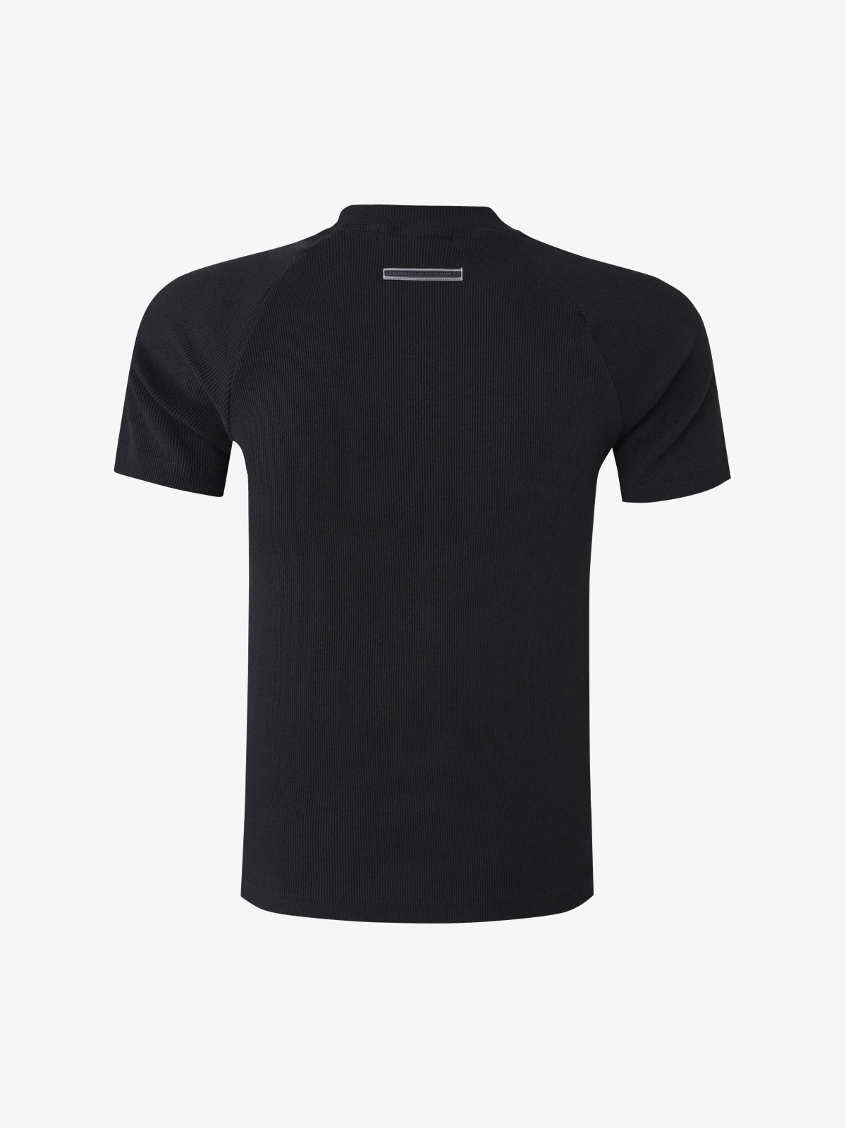 ATSF30 | Ribbed Jaw Print Raglan T-Shirt in Black - back view