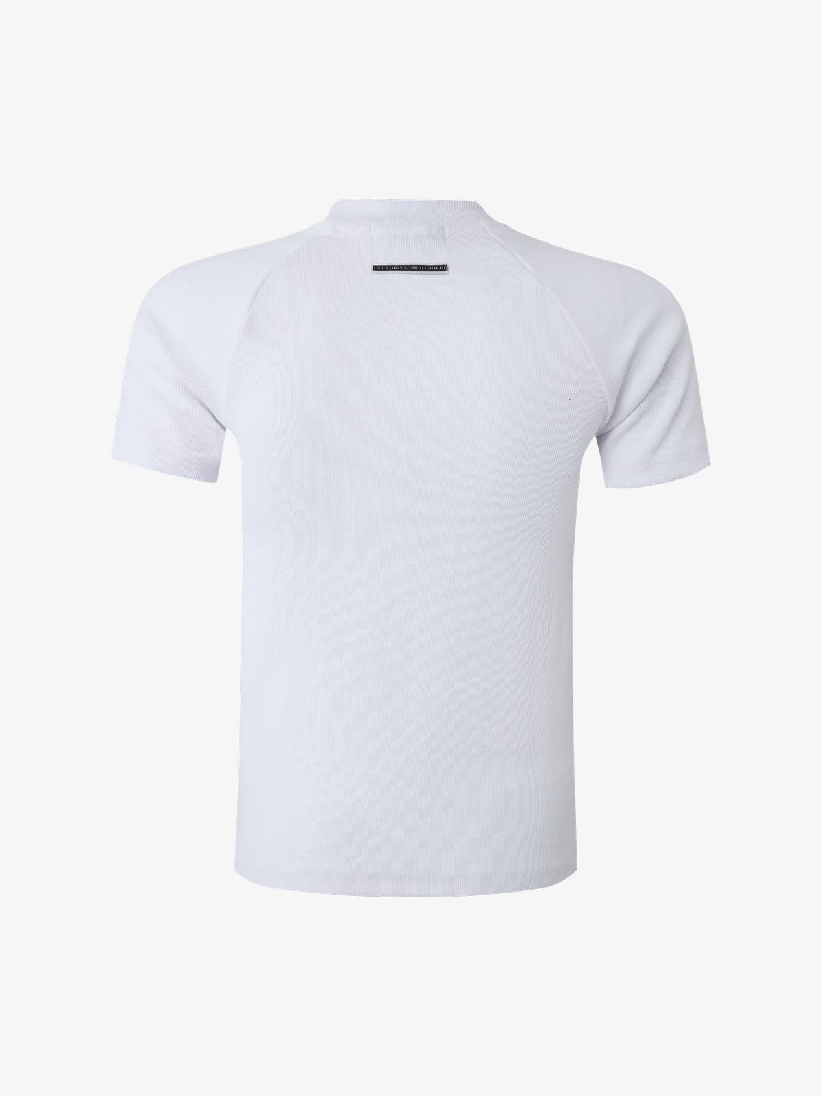 ATSF30 | Ribbed Jaw Print Raglan T-Shirt in White - back view