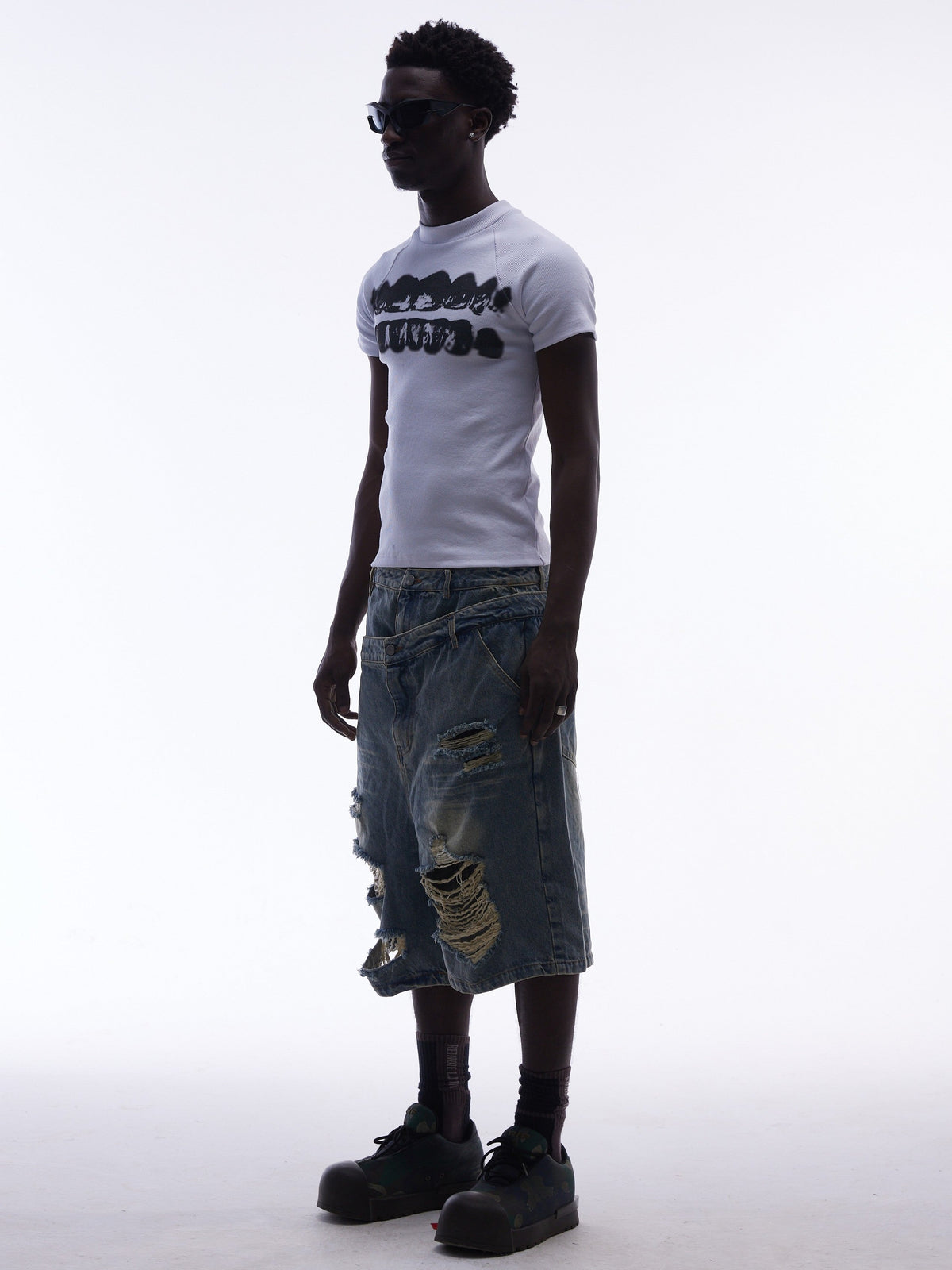 ATSF30 | Ribbed Jaw Print Raglan T-Shirt - product detail