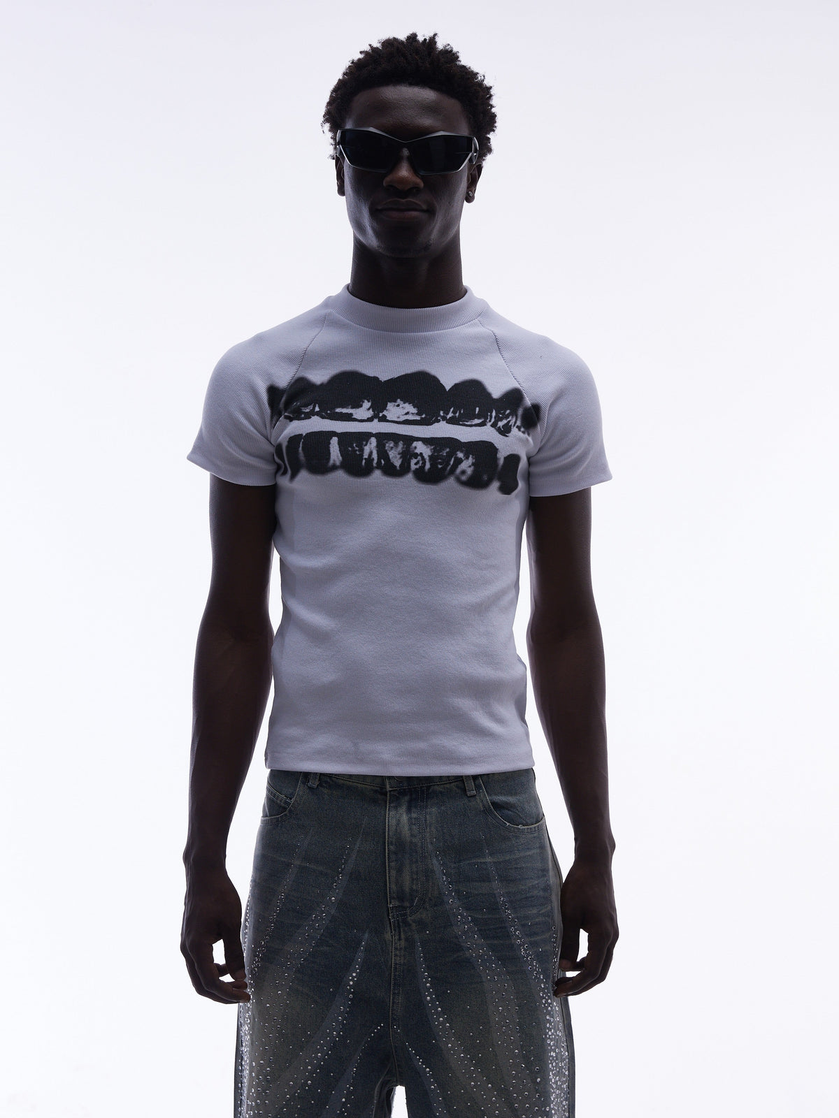 ATSF30 | Ribbed Jaw Print Raglan T-Shirt - product detail