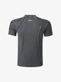 ATSF30 | Exposed-Seam Washed T-Shirt in Dark Gray - back view