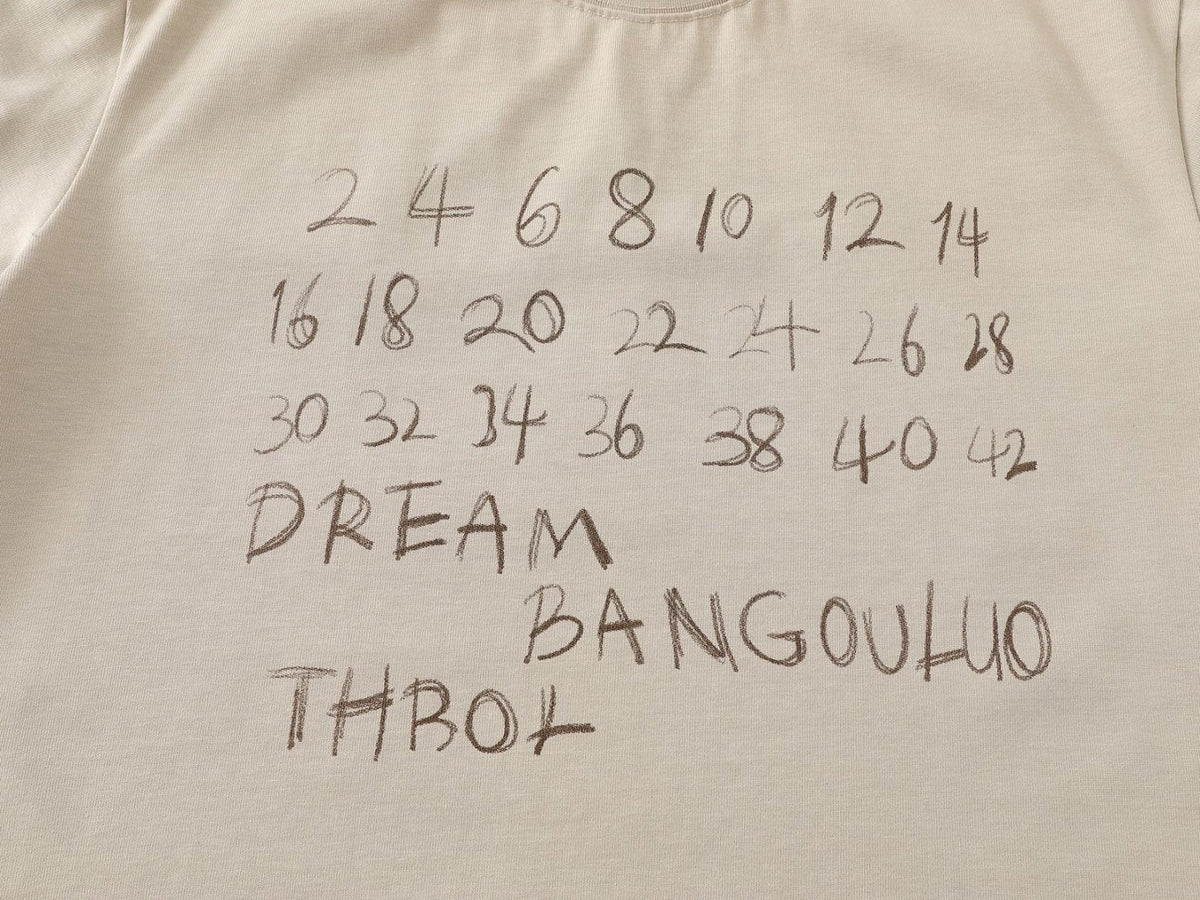BANG OU LUO | Handwritten Number T-Shirt - product detail