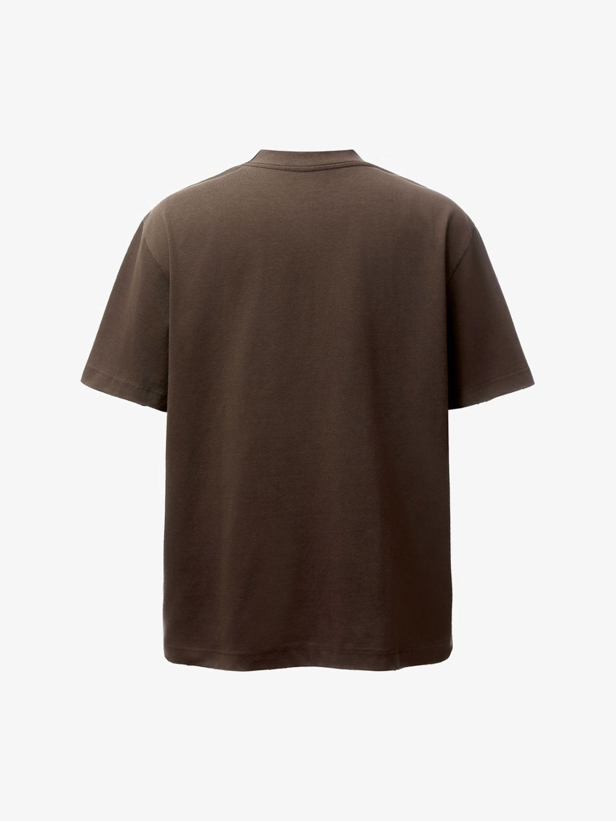 BANG OU LUO | Handwritten Number T-Shirt in Brown - back view
