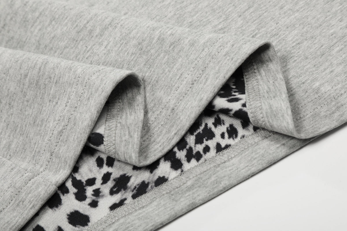 BLACK ENERGY | Leopard-Trim Half-Zip Polo Shirt - product detail