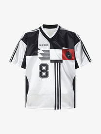 CHAOGU | Number 8 Panel Jersey in White - front view
