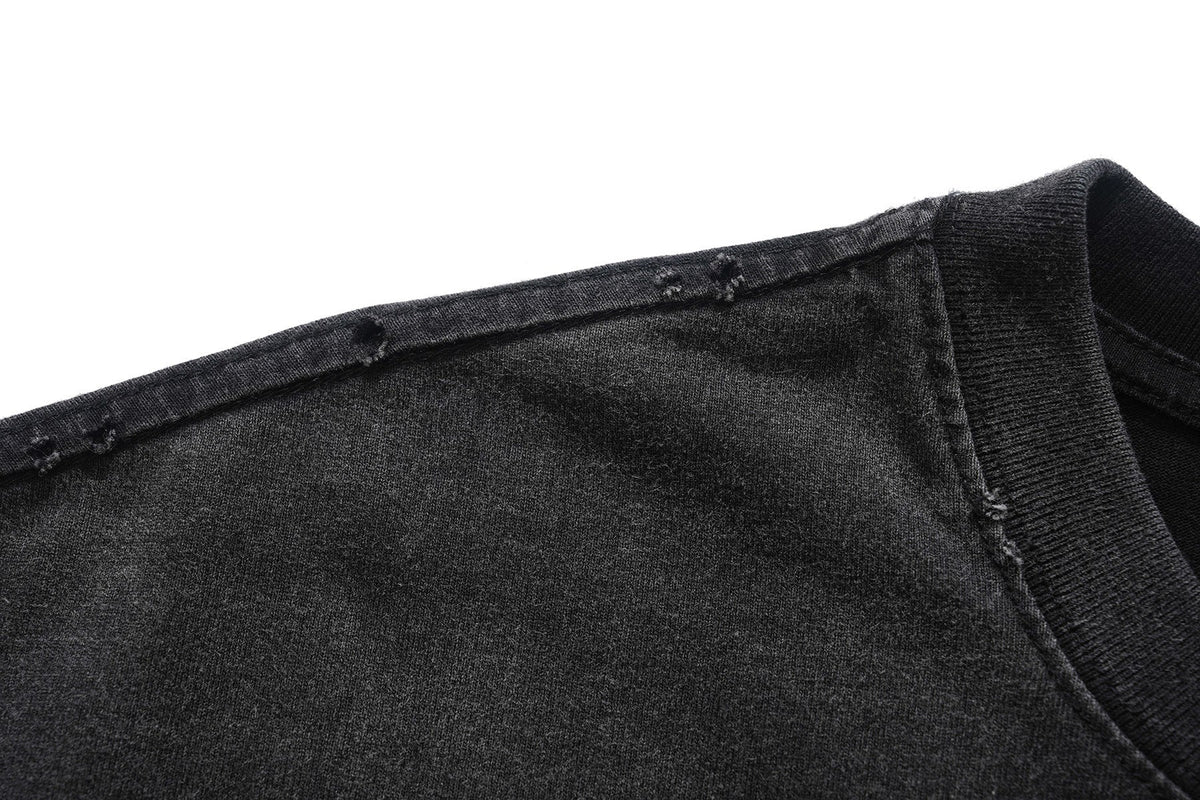 CHEALES | Graffiti Text Washed T-Shirt - product detail