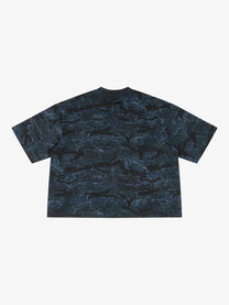 ETAI | Abstract Camo T-Shirt in Blue - back view