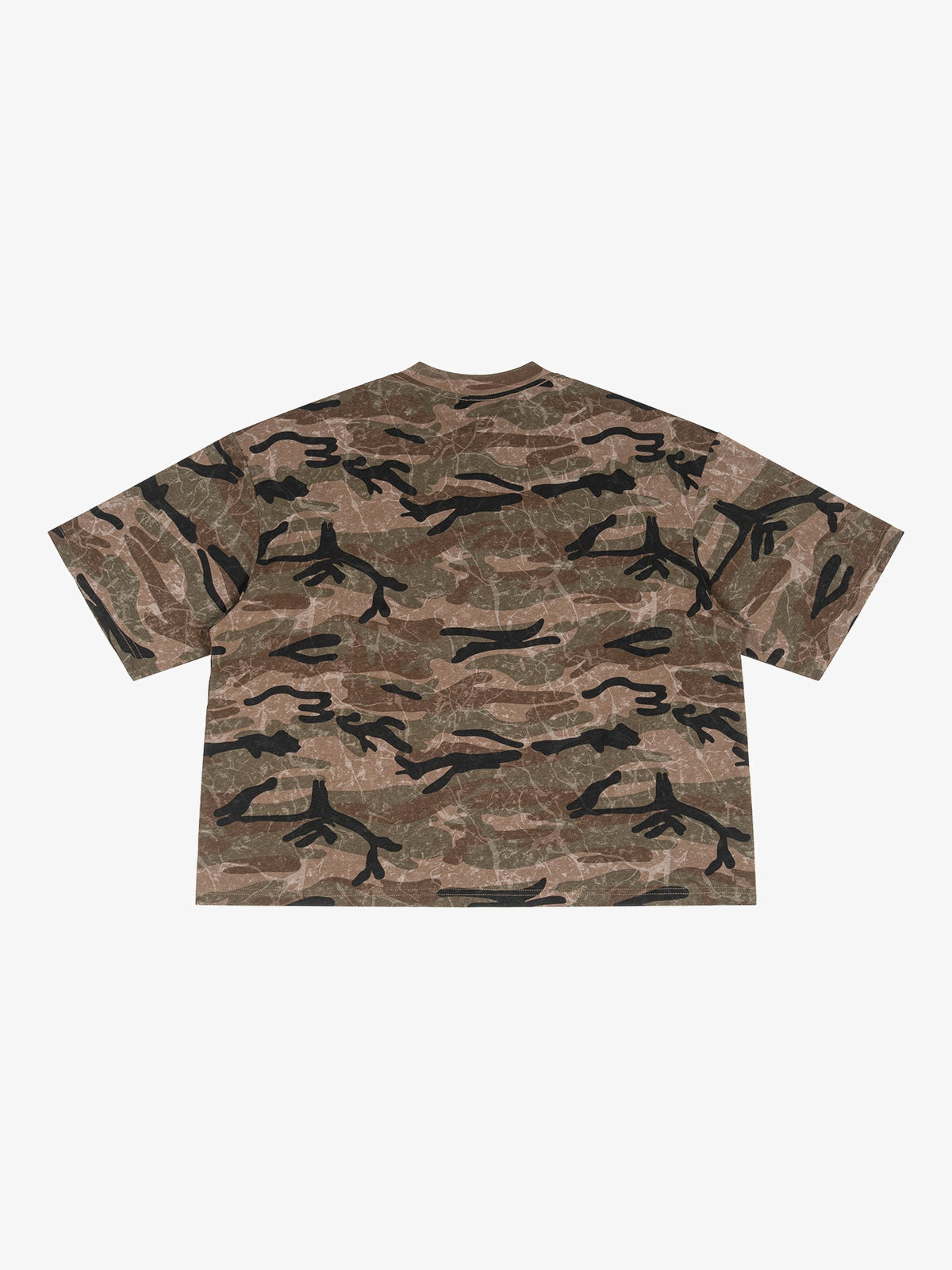 ETAI | Abstract Camo T-Shirt in Brown - back view