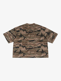 ETAI | Abstract Camo T-Shirt in Brown - back view