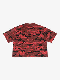 ETAI | Abstract Camo T-Shirt in Red - back view