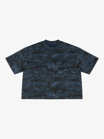 ETAI | Abstract Camo T-Shirt in Blue - front view