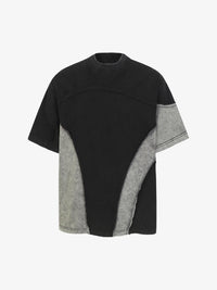 EXTREME CAUSE | Asymmetric Raw-Edge Panel T-Shirt