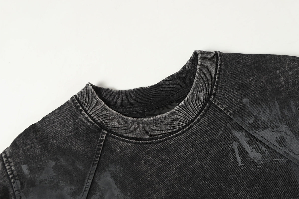 EXTREME CAUSE | Asymmetric Panel-Seam Washed T-Shirt - product detail