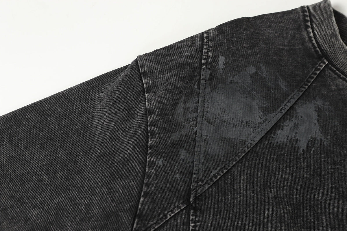 EXTREME CAUSE | Asymmetric Panel-Seam Washed T-Shirt - product detail