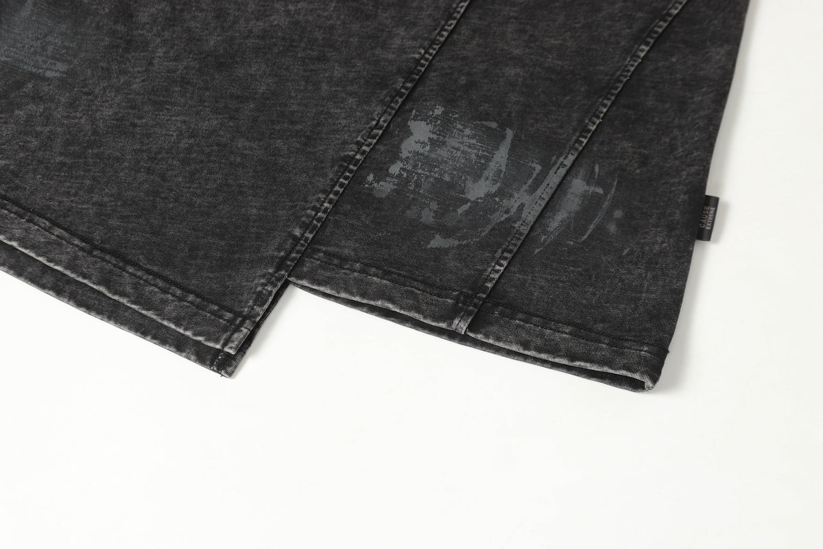 EXTREME CAUSE | Asymmetric Panel-Seam Washed T-Shirt - product detail