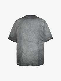 EXTREME CAUSE | Mesh-Panel Raglan T-Shirt in Gray - back view