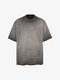 EXTREME CAUSE | Mesh-Panel Raglan T-Shirt in Brown - front view