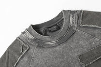 EXTREME CAUSE | Raw-Edge Pocket Raglan T-Shirt - product detail