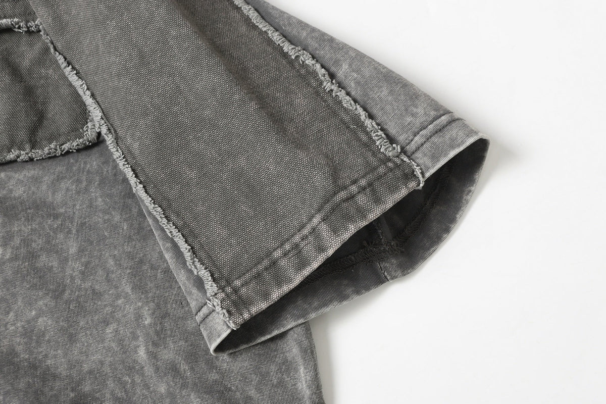 EXTREME CAUSE | Raw-Edge Pocket Raglan T-Shirt - product detail