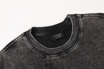 EXTREME CAUSE | Asymmetric Curved-Panel Washed T-Shirt - product detail