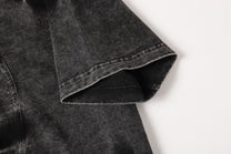 EXTREME CAUSE | Asymmetric Curved-Panel Washed T-Shirt - product detail