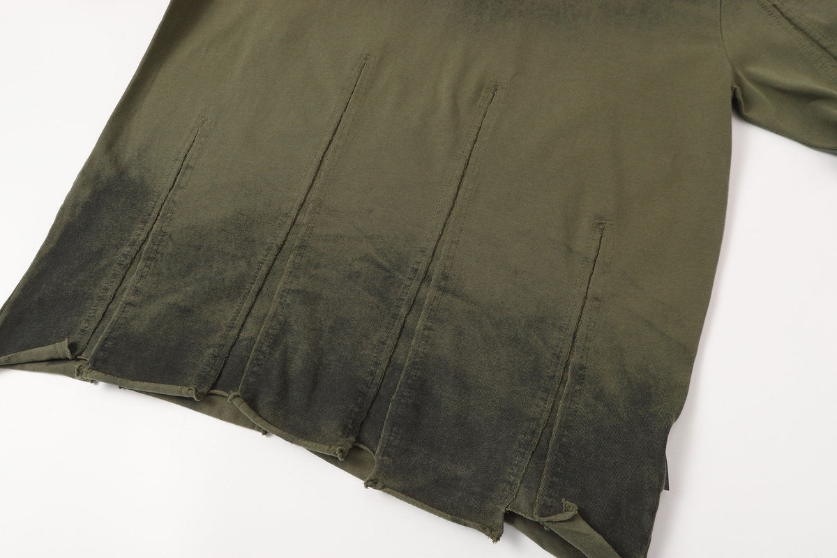 EXTREME CAUSE | Vertical-Panel Raw-Hem T-Shirt - product detail
