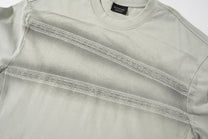 EXTREME CAUSE | Decorative-Stitch Stripe Washed T-Shirt - product detail