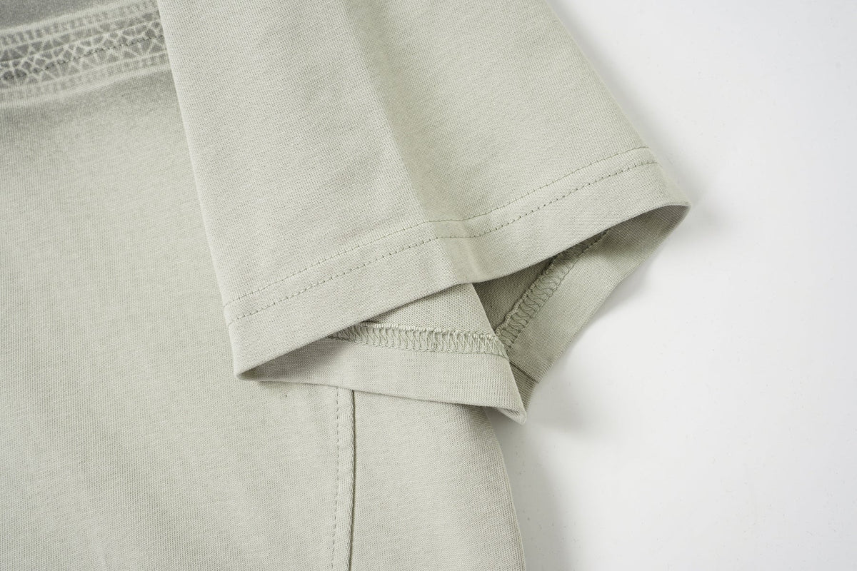 EXTREME CAUSE | Decorative-Stitch Stripe Washed T-Shirt - product detail