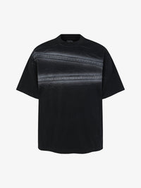 EXTREME CAUSE | Decorative-Stitch Stripe Washed T-Shirt