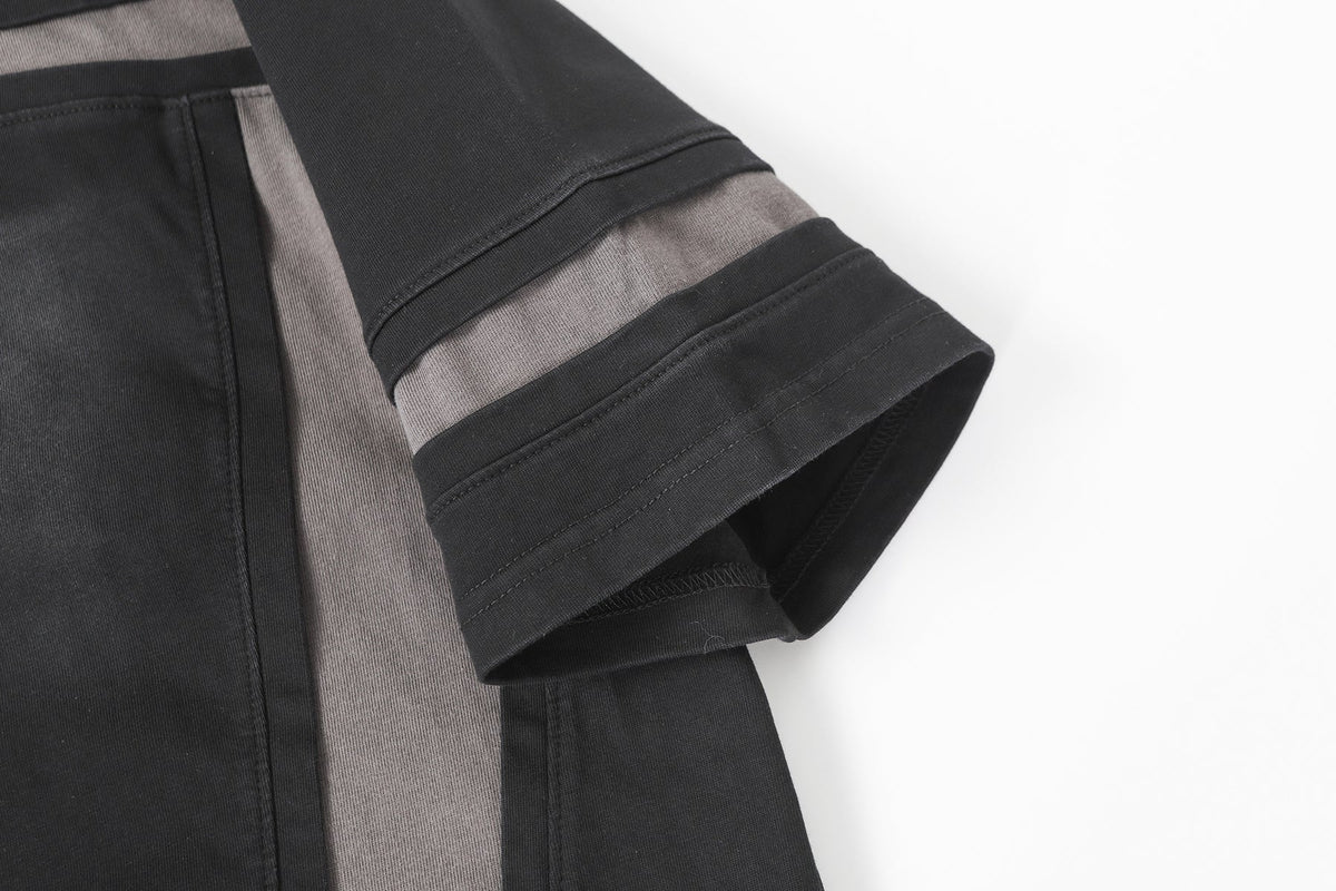 EXTREME CAUSE | Curved Contrast-Panel T-Shirt - product detail